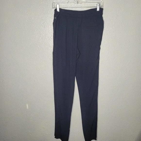 A.L.C. Womens Size 4 sm Black Pants slacks Side snap Button Up Pockets stretch